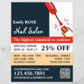 Nail Polish, Nail Technician, Nail Salon Advert チラシ (正面)