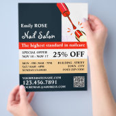 Nail Polish, Nail Technician, Nail Salon Advert チラシ (手)