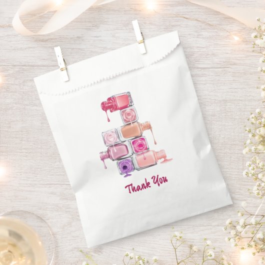 Nail Polish Stack Custom Favor Bag フェイバーバッグ (クリップ留めされた状態)