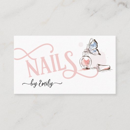Nail Salon Butterfly Polish Manicurist  名刺 (正面)