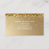 Nail salon Gold glitter Confetti Business Card 名刺 (裏面)
