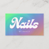 Nail Salon Groovy Rainbow Swirl  名刺 (正面)
