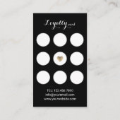 Nail Salon Manicurist Black Glitter Drips Loyalty ロイヤリティカード (裏面)