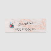 Nail Salon Manicurist Rose Gold Name Tag 名札 (正面)