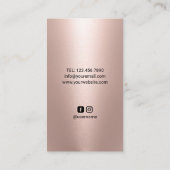 Nail Salon Manicurist Rose Gold Polish Splash #2 名刺 (裏面)