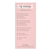 Nail Salon Price List Services Menu ラックカード (正面)