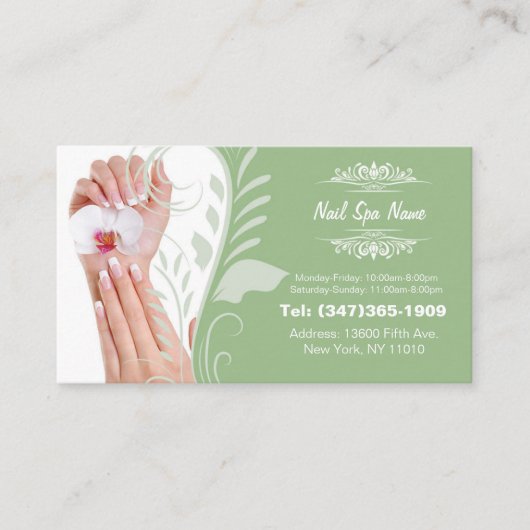 Nail Spa business cards 名刺 (正面)