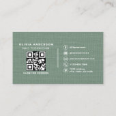 Nail Specialist Linen Sage Green QR Code   名刺 (裏面)