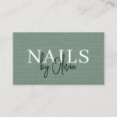Nail Specialist Linen Sage Green QR Code   名刺 (正面)