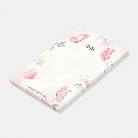 Nail Studio Custom Pink Butterflies ポストイット (アングル)