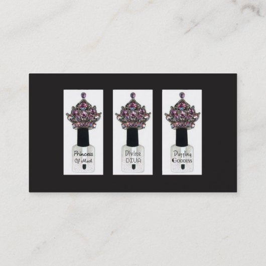 “Nail Tech Diva” Nail Technician  Business Card 名刺 (裏面)