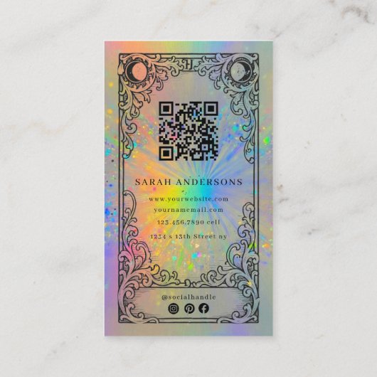 Nail Tech | Holographic Celestial Nail Studio 名刺 (裏面)