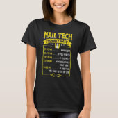 Nail Tech Hourly Rate Nail Technician Artist Nail  Tシャツ (正面)