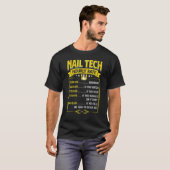 Nail Tech Hourly Rate Nail Technician Artist Nail  Tシャツ (正面フル)
