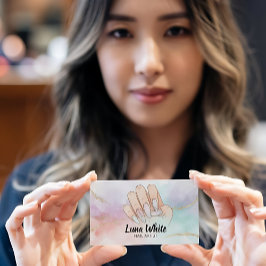 Nail Tech Manicure Watercolor 名刺