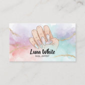 Nail Tech Manicure Watercolor 名刺 (正面)