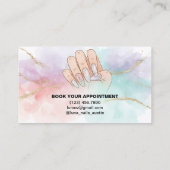 Nail Tech Manicure Watercolor 名刺 (裏面)