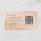 Nail Tech Neutral Terracotta QR Code 名刺 (裏面)