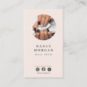 Nail Tech Photo Logo QR Code 名刺 (正面)