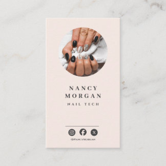 Nail Tech Photo Logo QR Code  名刺