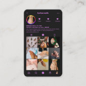 Nail Tech Purple Black Instagram Loyalty  名刺 (正面)
