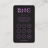Nail Tech Purple Black Instagram Loyalty  名刺 (裏面)