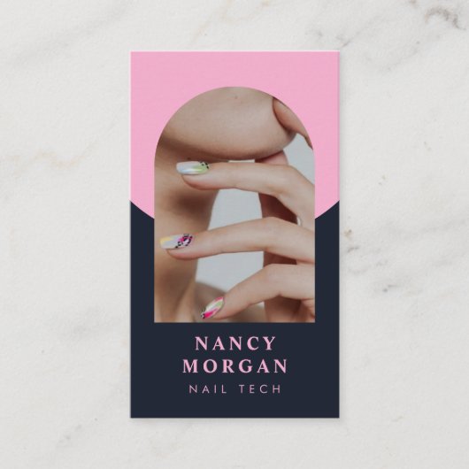 Nail Tech Qr Code Photo  名刺 (正面)