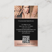 Nail Technician Artist Salon Arch Photo Black Pink 名刺 (裏面)