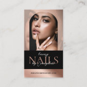 Nail Technician Artist Salon Arch Photo Black Pink 名刺 (正面)