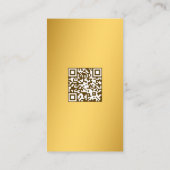 Nail Technician Custom QR Golden Business Card 名刺 (裏面)
