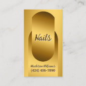 Nail Technician Custom QR Golden Business Card 名刺 (正面)