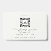 Nail Technician ID Badge Licensed Nail Tech  バッジ (裏面)