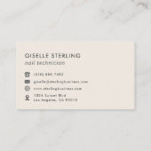 Nail Technician Modern Minimalist Rose Gold 名刺 (裏面)