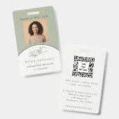 Nail Technician Photo ID Badge Licensed Nail Tech  バッジ (正面＆裏面)