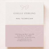 Nail Technician Pink Bow 名刺
