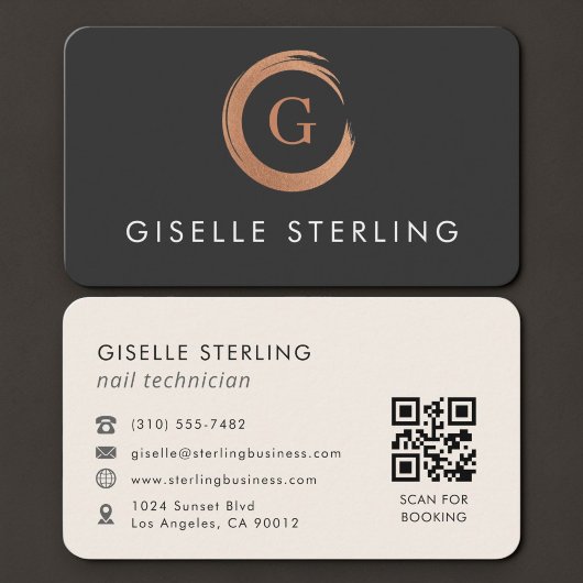Nail Technician QR Code  名刺