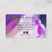 Nail Technician Watercolor Purple  名刺 (裏面)