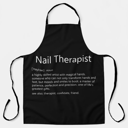 Nail Therapist Definition Nail Tech Nail エプロン (正面)