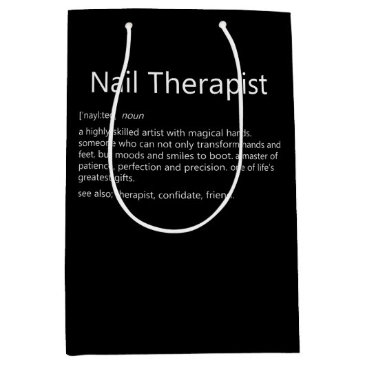 Nail Therapist Definition Nail Tech Nail ミディアムペーパーバッグ (正面)