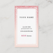NailArtistエレガントなPinkGoldの縦の名刺 名刺 (裏面)