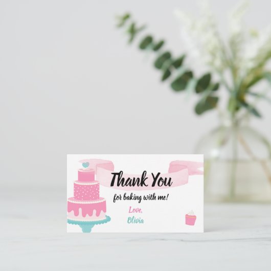 Naild Itベーキングケー飾キのパーティーありがとう エンクロージャーカード (スタンド正面)