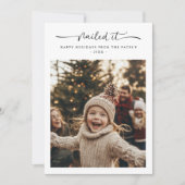 Nailed It家族の写真おもしろい子供たちおもしろいクリスマス シーズンカード (正面)