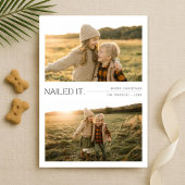Nailed It よくはしゃぐ Kids 2写真クリスマスレッド シーズンカード