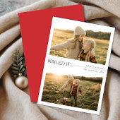 Nailed It よくはしゃぐ Kids 2写真クリスマスレッド シーズンカード