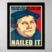 Nailed It Protestant Reformation Day Martin Luther ポスター (正面)