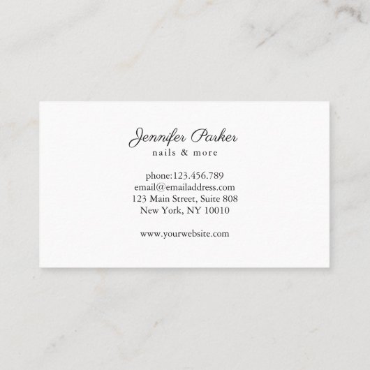 Nails Artist Dripping Rosegold Glitter 名刺 (裏面)