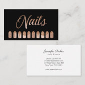 Nails Artist Dripping Rosegold Glitter 名刺 (正面/裏面)