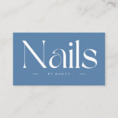 Nails Bold Typography Dusty Blue  名刺 (正面)