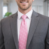 Nails Cross Pink and White ネクタイ