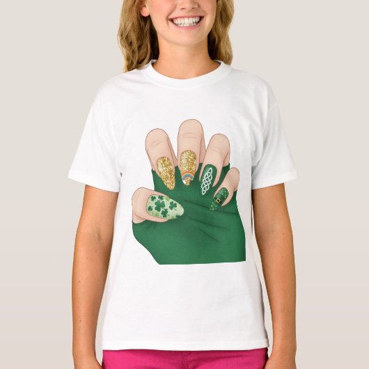 nails hand t-shirt  tシャツ (正面)